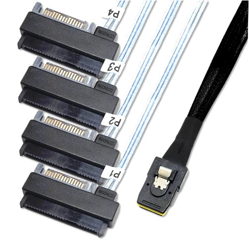 Sonilco Maximum Performance Cable Mini SAS 36P SFF-8087 to SFF-8482 HDD SATA Power Cord (1 Cable, 0.5 M / 1.6 Feet)