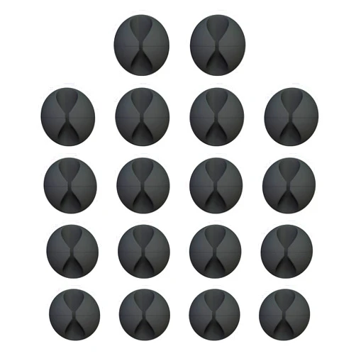Znben 18 Pack Mini Cable Clips, Znben Cord Organizer Holder Adhesive Cord Management Charger Wire Holder Clips for Desk, Home, Office, Car, Cubicle, Nightstand - Black