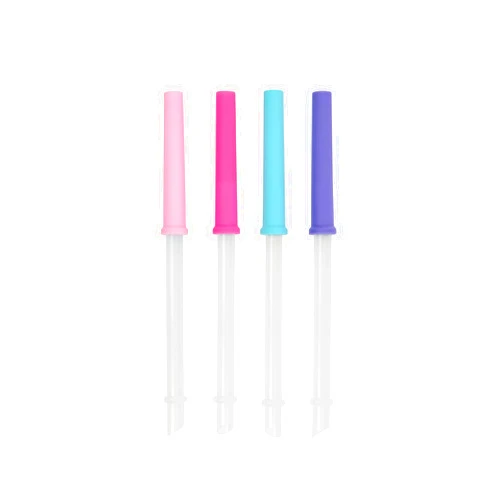 REDUCE Reusable Coldee 2.0 Twirl Straw Set, 4 Pack - Spill-Proof, BPA-Free, Dishwasher-Safe - Fits 14 oz Coldee Tumblers and Mugs, Assorted Colors
