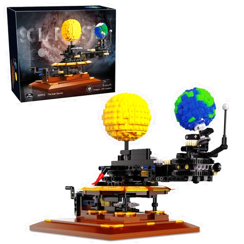MISINI Solar Systm Building Kit,865/pcs MOC CADA Master C71004W Bricks for Kids and Adults,Contains Moon Earth and Sun Orrery Model（Designer: JK Brickwords）