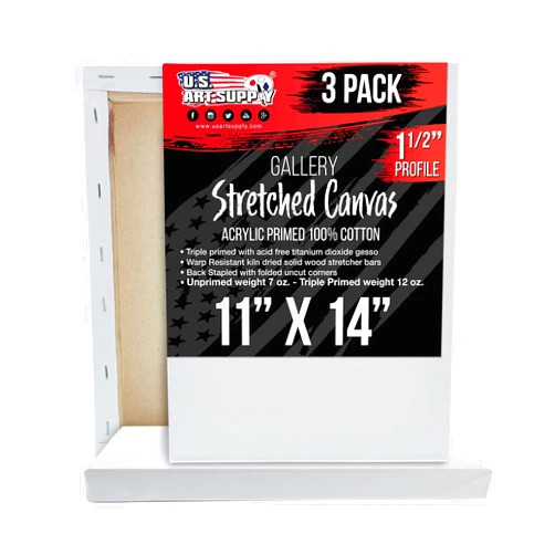 U.S. Art Supply 11 x 14 inch Gallery Depth 1-1/2