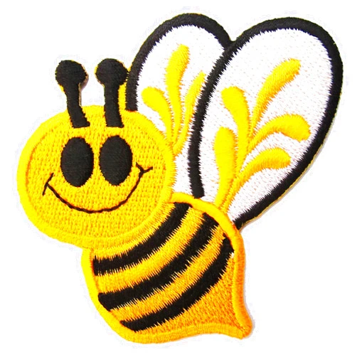 HHO CARTOON PATCH HHO Mr. BEE Patch Embroidered DIY Patches, Cute Applique Sew Iron on Kids Craft Patch for Bags Jackets Jeans Clothes