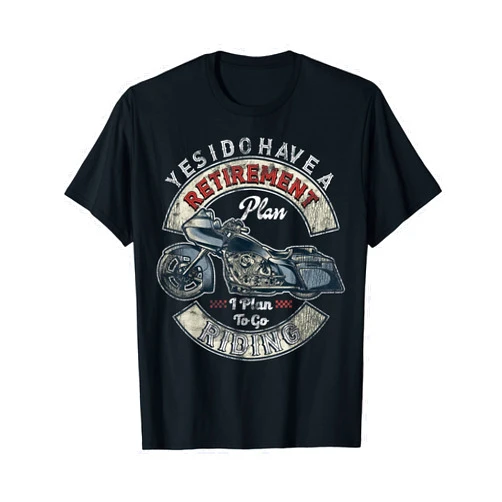 Retro distressed vintage motorcycles bikers gifts Retirement Plan To Go Riding Gift Motorcycle Riders Biker T-Shirt