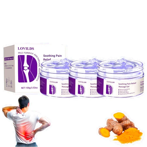 Generic LOVILDS Turmeric & Emu Oil Arthritis Soothing Pain Relief Massage Gel, Joint Pain Relief Purple Gel, Joint Therapy Pain Relief Cream, Joint Pain Relief Cream for Back, Neck, Hands, Knee (3PCS)