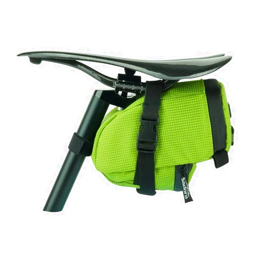 Sadora Commuter Bicycle Saddle Bag - Medium Sized Storage Compartment, Silent Zipper Pulls, Reflective Light Mount, Waterproof Seat Cover