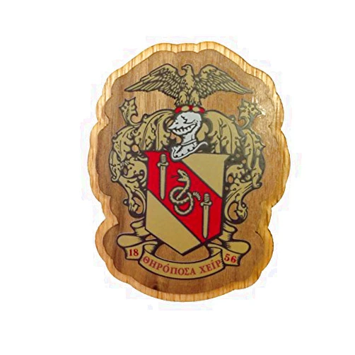 Desert Cactus Theta Chi Wood Wooden Crest Paddle Mascot Board T Chi (3.5 Inches Tall Double Raised)