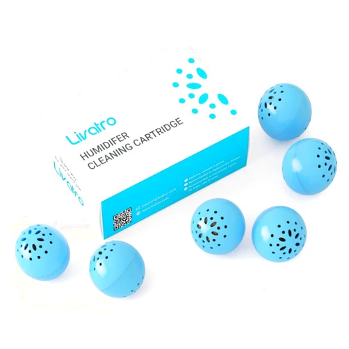 Livatro Humidifier Cleaner – Fight Mold and Bacteria with Humidifier Cleaning Ball, Prevents Hard Water Build-Up, Eliminates White Dust, Removes Odor, For All humidifiers, Fish Tank（Upgraded）