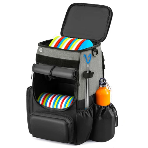 UNIHIMAL Disc Golf Bag-Heavy Duty 600D Polyester Disc Golf Bag with Insulated Cooler-Disc Golf Backpack with 26+ Discs Capacity and multiple pockets-Lightweight and Durable