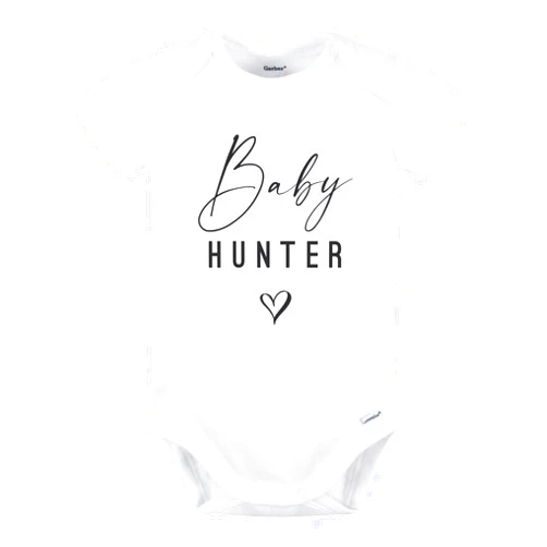 Brain Juice Tees Custom Last Name or First Name Onesie® - Last Name or First Name Baby Bodysuit - Baby Announcement Onesie ® (0-3 Month, White)