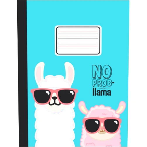 By Go Kiddo Press (Author) Composition Notebook LLama Blue Pink No Prob-Llama Alpaca Book Boys For Women Girls Kids Drama Teachers Cute Classroom Journal School Birthday Gifts ... 110 pages (55 sheets) 9-3/4 x 7-1/2 inches