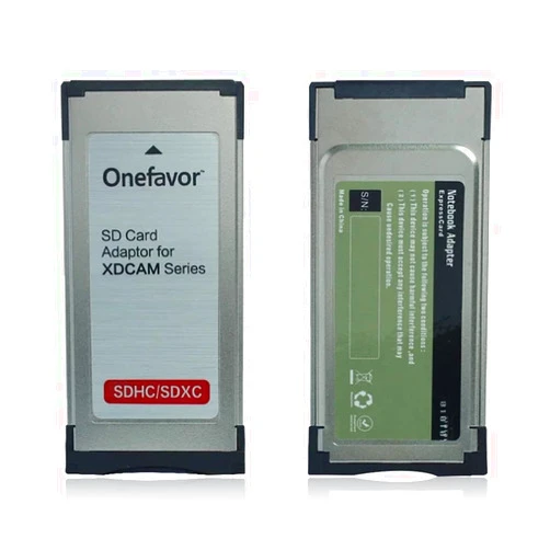 Onefavor SXS Card Adapter for Sony SXS-1 EX1R EX280 SD SDHC SDXC Card into SXS Memory Card ExpressCard Adaptor for Sony XDCAM Cameras
