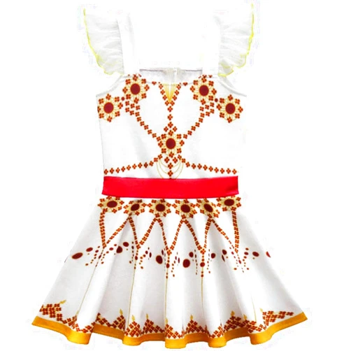 Cercur Girls Cosplay Gymnastics Leotard Ballet Short Sleeve Dance Dress