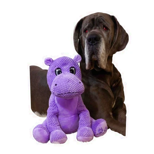 Gentle Giants Plush Hippo Dog Toy | Heavy Duty Dog Toys for Large Dogs Dog Enrichment Toys for Large Dogs | Dog Toys Without Squeakers