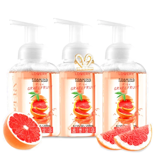 LOVERY Foaming Hand Soap-Pack of 3-Moisturizing Hand Soap with AloeVera & Essential Oils-Alcohol-Free Hand Wash in Honey Almond, PomegranatePeach, Lavender Jasmine Scent-Free Bracelet