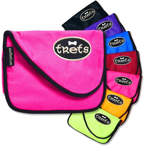 Woofhoof Dog Treat Pouch, Pink Training Treat Pouch - Clip On Dog Treat Holder, Innovative No Spill Design, Magnetic Flap, Expandable Gusset, Made of Durable Nylon, Machine Washable