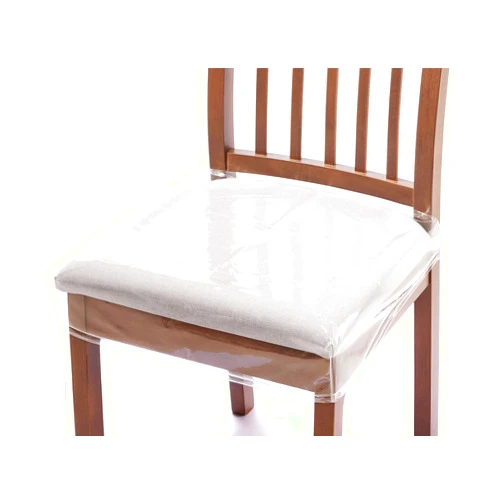 Ridgesun 4 Pack Plastic Dining Chair seat Covers/slipcovers with Adjustable Belt Strap (20‘’ W x 17‘’D x 4‘’H)