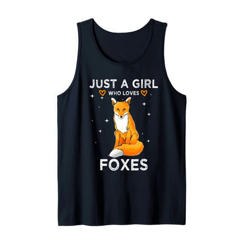 Kalidox foxes Just a girl who loves foxes - forx Gift Tank Top