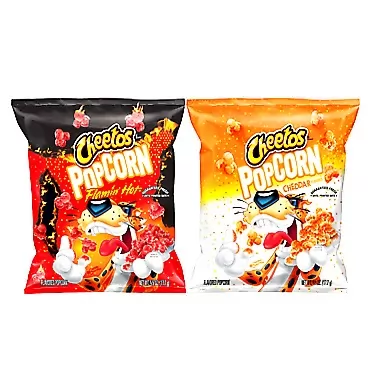 Cheetos Popcorn, Cheddar & Flamin' Hot Variety Pack, 0.625oz Bags (40 Pack)