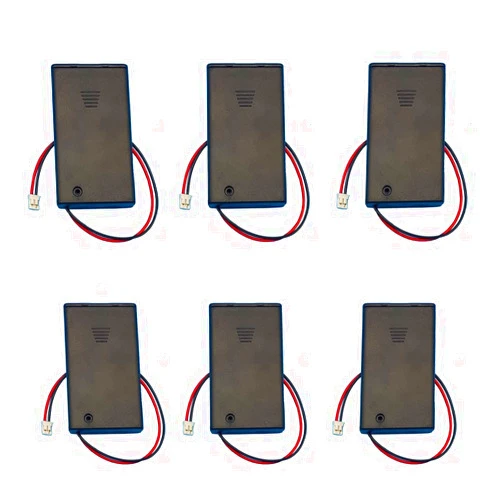 NC ShangHJ 3 Cell AAA Battery Holder Case Cover Storage Box with ON/Off Switch PH2.0 JST Connector Male 15cm Cable 3.3-4.5V (Pack of 6 Pieces)