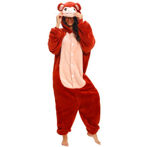 Très Chic Mailanda Sherpa Unisex Adult Animal Onesies Cosplay Pajamas Sleepwear Halloween Costume