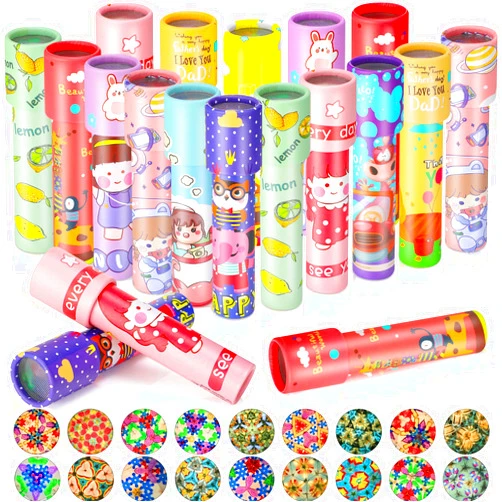 Chivao 20 Pcs Classic Kaleidoscopes Educational Toys for Party Favors Fun Kaleidoscope Toy for Stock Stuffers Bag Fillers Birthday Party School Classroom Prizes, Random Colors (Cute Style)