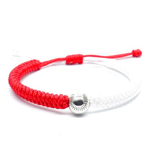 Handmade MANYC softball bracelets for mens womens baseball bracelets handmade gifts for boys and girls (Redwhite 1PC)