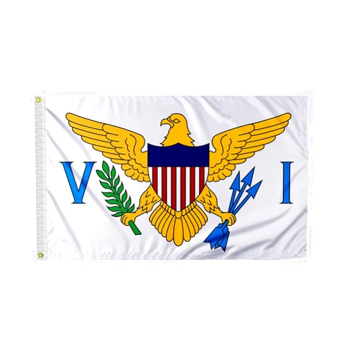 Promo Patriot Promopatriot Large State of Virgin Island Flag 5x8 Feet VI Flag 200D Nylon Fade Resistant State Flags With 2 Brass Grommets For Virgin Island Themed Festival Events Party Decoration Indoor Outdoor