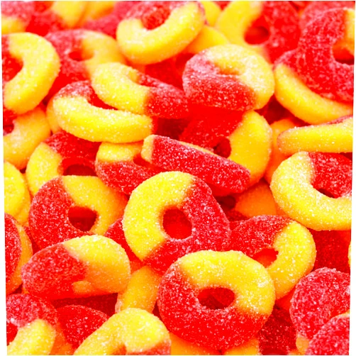 FirstChoiceCandy Gummy Rings (Peach, 2.2 Pound (Pack of 1))