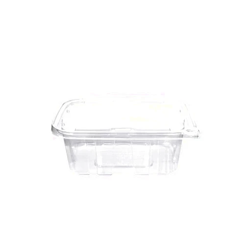 Eatery Essentials Koda Cup Hinged-Lid Tamper-Evident Container, 32oz, RPET, Clear