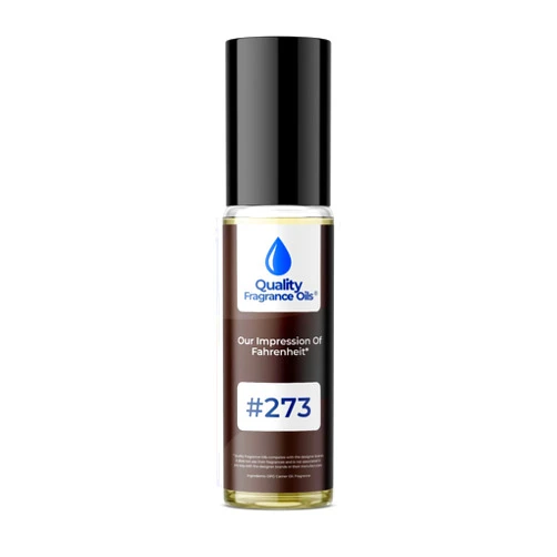 Quality Fragrance Oils' Fahrenheit for Men Impression #273 | Long-Lasting Perfume Oil, Alcohol-Free, Strong Scent, 10ml Roll-On | Affordable Alternative to Designer Fragrances