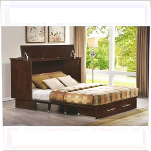 Arason Enterprises Creden-ZzZ Cabinet Bed in Original Coffee