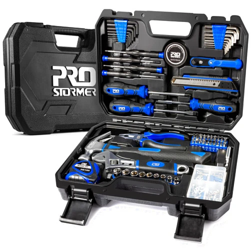Prostormer 160-Piece Home Repair Tool Set, General Household Hand Tool Kit with Toolbox Storage Case for House, Garage, College Dorm and Office
