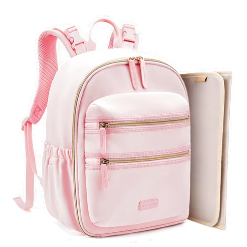 mommore Neoprene Diaper Bag Backpack Small Baby Bag Travel Mini Diaper Backpack for Newborn with Insulated Pockets, Stroller Straps