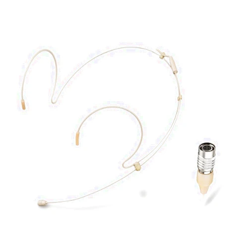 Haoin Headset Microphone Double Over Ear Earset Over Ear Headworn Mic Compatible with Audio-Technica Wireless System Bodypack Transmitter with 1.2m Cable Windscreen Hirose 4 Pin Plug