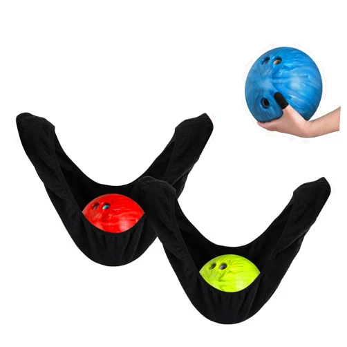 HERRUT 2 Pack - Giant Bowling Ball Polisher Seesaw Bag - Microfiber - for Carrying, Cleaning and Storage - Complete with Lycra Thumb Sock