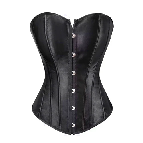 Jutrisujo Corset Top Bustier Renaissance Lace up Lingerie Women Overbust Satin Plus Size