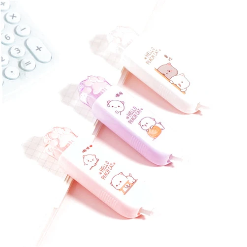 CYee 3 Pieces Aesthetic White Out Tapes Kawaii Cat Paw Shaped Correction Tapes Cutecore Stationary Office School Supplies Preppy Stuffs