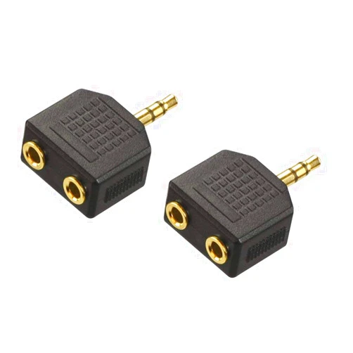 VCE 2-Pack 3.5mm Headphone Y Splitter, Gold Plated 3.5mm 1/8 inch Male to Dual Female Stereo Jack Adapter Converter