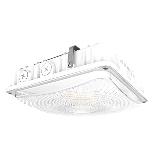 Konlite 63W/45W/30W LED Canopy Light - Selectable - 5000K/4000K - 9,360LM - Dimmable - 120-277V - 250W Equal, Residential & Commercial Indoor & Outdoor Light Fixture, UL, White