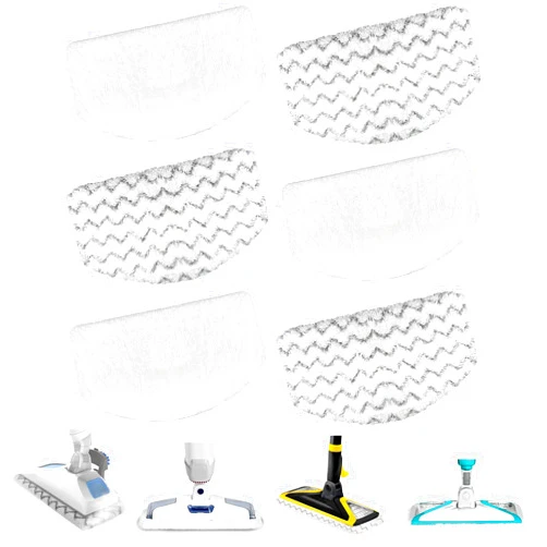 APRIL-FLOWER 6 Pack 1940 1806 2685A Steam Mop Pads For Bissell Powerfresh Steam Mop Deluxe Pet Lift-Off Plus Slim Scrubbing Steam Mop Replacement Pad. 1940A 2814 1544A 2075A Power Fresh Steamer Pad Refill Washable