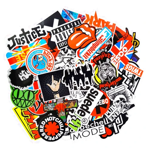 VIKROM 100Pcs Music Stickers for Adults - Waterproof Stickers for Water Bottles Rock Band Stickers for Laptop Vinyl Stickers for Guitar - Skateboard Stickers for Adults Water Bottle Stickers Guitar Stickers
