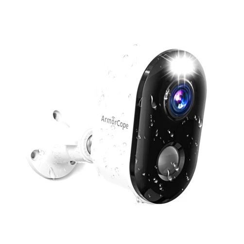 Armorcope Security Cameras Wireless Outdoor, Battery Powered 2k Color Night Vision, AI Motion Detection Spotlight Siren, IP66 Weatherproof, 2-Way Talk, SD/Cloud Storage, 2.4Ghz WiFi Cameras for Home Security