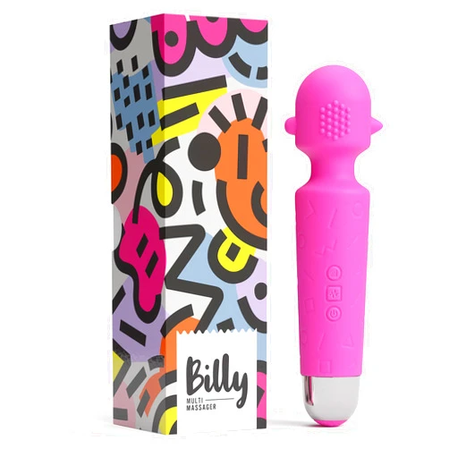 Billy Wireless Personal Massager - 22 Patterns, 6 Speeds Speed Vibration - Whisper Quiet - Waterproof - for Muscle Tension Relief in Back, Neck, Shoulders, Legs and Feet – Pink
