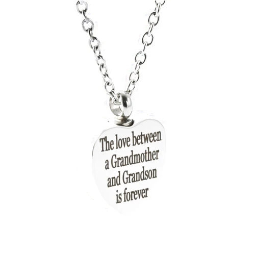 FASJOY Cremation Ash Jewelry Forever Love Grandma&Grandson Urn Necklace Memorial Keepsake Birthstone Pendant