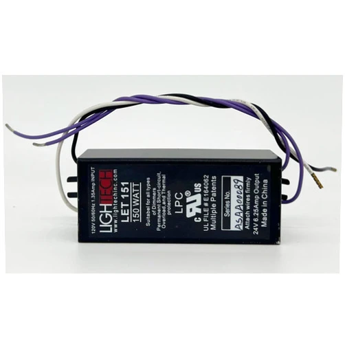 GE 66970 - Lightech 150 watt Output 120 Volt Input Electronic Halogen Transformer (LET-151-24V), Dimmable