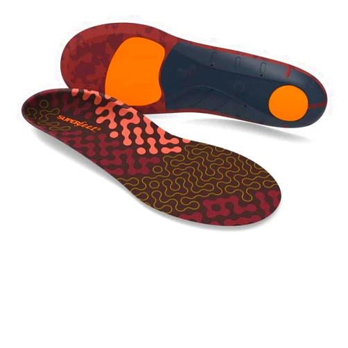 Superfeet Run Cushion Low Arch Insoles for Runners with Low Arch Support - 9.5-11 Men / 10.5-12 Women