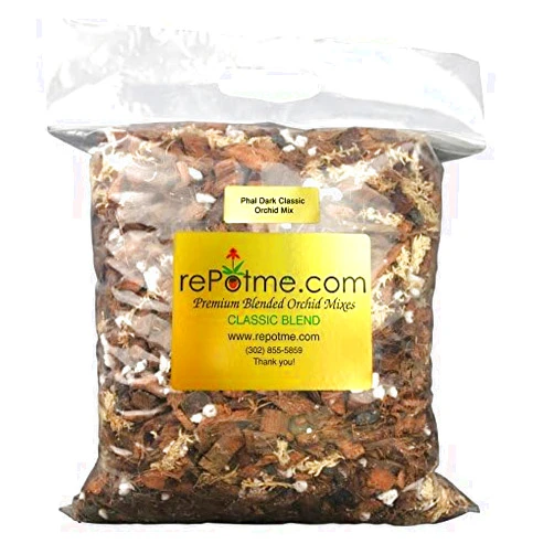 rePotme Orchid Potting Mix, Phalaenopsis Dark Classic Orchid Mix (Mini Bag) - Hand Blended in The USA
