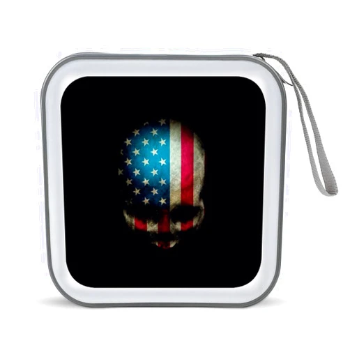 Zenladen1478 American Skull CD Case Portable DVD Storage Box CD Wallet Holder Organizer for Car