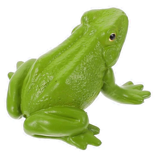 NUOBESTY Miniature Frog Figurine Plastic Frog Statue Models Toy Figures Cake Topper Fairy Garden Ornament for Bonsai Pot Micro Landscape Decor Educational Toy