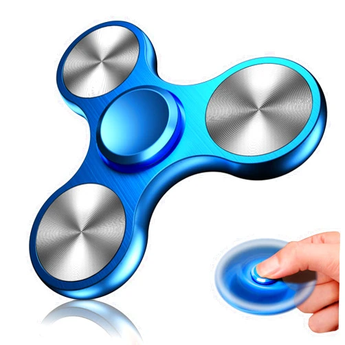 AUKARENY Fidget Spinners Toy, 3-8 Min Spins Time Stainless Steel Bearing Metal Fidget Spinner, EDC ADHD Stress Anxiety Relieves Fidgets Finger Toys, Novelty Toy for Kids and Adults (Blue)
